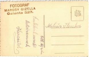 1938 Galánta, Galanta; vasutasok. Fotograf Marosy Gizella / railwaymen. photo