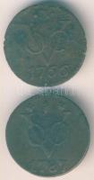 Holland Kelet-India 1766. 1Duit T:3 + Holland Kelet-India/Gelderland 1789. 1/2 Duit T:3/3-