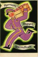 Gyorsan vegyen gyümölcsöt! Magyar egészségügyi propaganda, C-vitamin táblázat a hátoldalon / Hungarian health campaign propaganda, Vitamin C chart (EK)