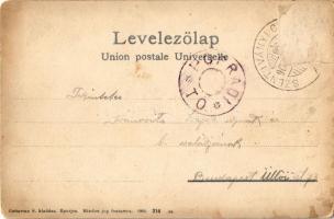 1905 Tátra, Magas-Tátra, Vysoké Tatry; Poprádi-tó. Cattarino S. kiadása 214. sz. / Popradské pleso /...