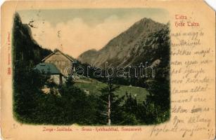 1901 Tátra, Magas-Tátra, Vysoké Tatry; Zerge szálló / Gross-Kohlbachtal, Gemsenwirt / Kamzík / hotel (EM)