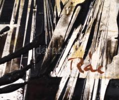 Rácz András (1926-2013): Composition. Hideg zománc, papír, jelzett, paszpartuban, 9,5×13 cm