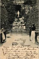 1902 Pozsony, Pressburg, Bratislava; Mária Lourdes-i barlang / chapel, cave, grotto (fl)