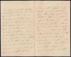 1882 Szél Piroska (1865-1886), Arany János unokájának rövid levele apjának, Szél Kálmán nagyszalonta...