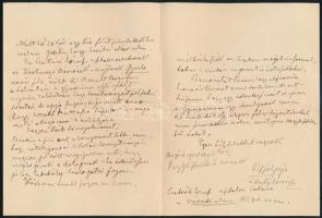 1900 Tisza Kálmán miniszterelnök saját kézzel írt levele Szél Kálmán nagyszalontai esperesnek melybe...