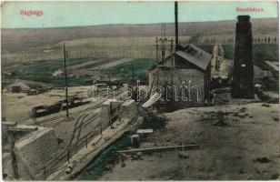 1912 Alsóság, (Celldömölk) Sághegy, Bazaltbánya, iparvasút. Dinkgreve Nándor kiadása (EK)