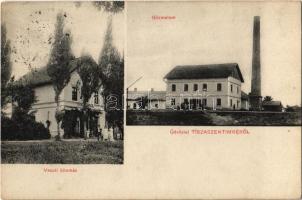 1910 Tiszaszentimre, vasútállomás, gőzmalom