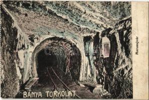 1917 Marosújvár, Uioara, Ocna Mures; bányatorkolat, belső / mine interior