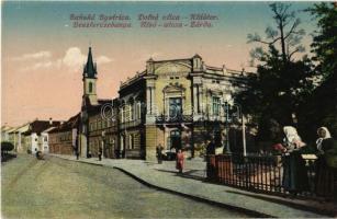 Besztercebánya, Banská Bystrica; Alsó utca, zárda. F. Machold kiadása / Dolná ulica, Klástor / street, nunnery