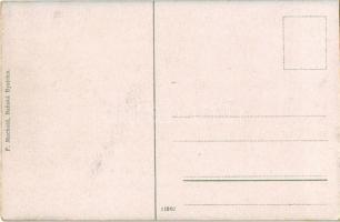 Besztercebánya, Banská Bystrica; Alsó utca, zárda. F. Machold kiadása / Dolná ulica, Klástor / stree...