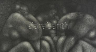 Tot, Amerigo (1909-1984): Triase: Al bagno. Rézkarc, mezzotinto, papír, paszpartuban jelzett, datált...