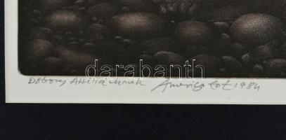 Tot, Amerigo (1909-1984): Kavicsasszonyok. Rézkarc, mezzotinto, papír, paszpartuban jelzett, datált ...