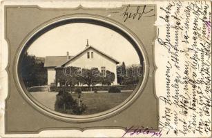 1903 Kassa, Kosice (?); a levélíró otthona, nyaraló, kert / the letter writers home, villa, garden. photo