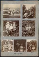 1913 Kirándulás a Nagy-Sváb-hegyen, közte a fogaskerekű vasútról készült képek, 17 db fotó 2 db kart...