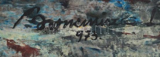 Bornemisza László (1910-1995): Meseváros. Olaj, farost, jelzett, keretben, 35×49,5 cm