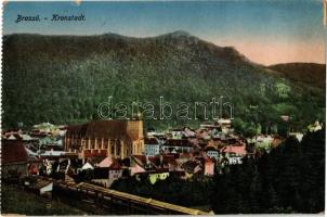 1918 Brassó, Kronstadt, Brasov; Fekete templom / Biserica Neagra / Lutheran church - képeslapfüzetből / from postcard booklet (Rb)