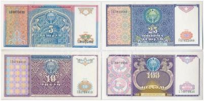 Üzbegisztán 1994. 5S + 10S + 25S + 100S T:I
Uzbekistan 1994. 5 Sum + 10 Sum + 25 Sum + 100 Sum C:Un...