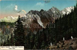 1914 Fogarasi-havasok (Fogarasi Kárpátok), Fogarascher Karpathen, Muntii Fagarasului; Vistea Mare / Nagy-Vist hegycsúcs. Thierfeld D. kiadása / mountain peak (EK)