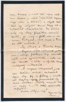 1883 Arany László (1844-1898) levele sógorának, Szél Kálmán nagyszalontai esperesnek, melyben részle...