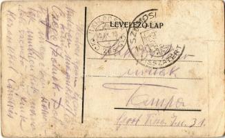 Dés, Dej; látkép, templom / general view, church + "1940 Szamosújvár visszatért" So. Stpl....