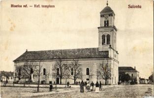 Nagyszalonta, Salonta; Biserica ref. / Református templom. Döme Károly kiadása / Calvinist church (EM)