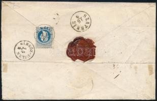 ~1867 2 x 10kr on registered cover  "HALMI" -  "SÁRKÖZ-ÚJLAK" - "SZATHMÁR&q...