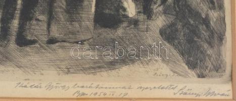 Szőnyi István (1894-1960): A Dunánál. Rézkarc, papír, jelzett. Jelezve balra lent: "Első nyomat...