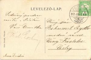 1912 Pöstyén, Piestany; uszoda. Kohn Bernát kiadása / Schwimmschule / swimming pool