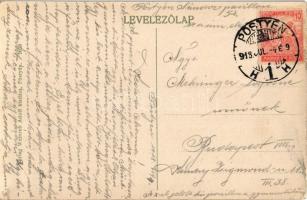 1918 Pöstyén, Piestany; Király sor és villa, lovaskocsi / street, villa, horse cart  (EK)