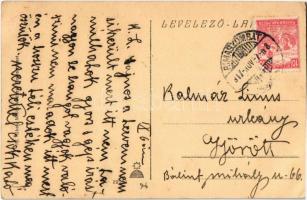 1917 Rimaszombat, Rimavská Sobota; Rákóczi Ferenc utca, kávéház, borbély, Braun Zsigmond üzlete / st...