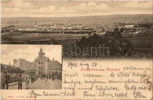 1905 Szakolca, Skalica; tűzoltók gyakorlat közben. J. Teslik 62567. / firefighters in training (EK)