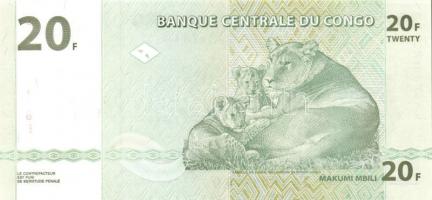 Kongó 1997. 1c, 5c, 10c, 20c, 50c + 2003. 10Fr, 20Fr T:I Összesen 7klf db!