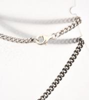Ezüst(Ag) masszív pancer nyaklánc, jelzett, h: 50 cm, nettó: 16,6 g