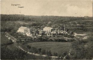 1910 Zayugróc, Ugrócváralja, Uhrovec; üveggyár / glass factory (EK)