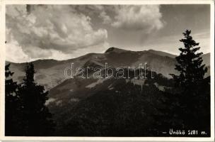 1942 Radnaborberek, Borberek-fürdő, Valea Vinului; Ünőkő (2281 m) a Radnai-havasokban. Szenkovits Gerő kiadása / Ineu, Muntii Rodnei / mountain peak