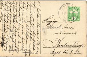 1913 Tót népviseletek: Férfi és nő Oszadán (Liptó m.). Sochán P. 1910. 182. / Slovakian folklore fro...