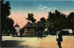 Lviv, Lwów, Lemberg; Pomnik Sobieskiego / Sobieski Denkmal / statue (EK)