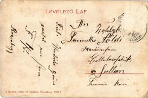 Rózsahegy, Ruzomberok; Híd utca, Scheiman A. üzlete, Iparbank / street, shop, bank (EK)