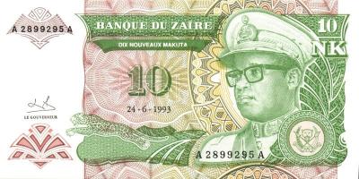 Zaire 1985. 5Z + 1988. 50Z + 1993. 1NM, 5NM, 10NM, 50NM, 1NZ, 5NZ, 10NZ T:I Összesen 9klf db!