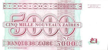 Zaire 1995.1.30. 5000NZ T:I