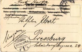 1903 Alteste gedruckte Ansichts Postkarte der Welt auf 1874. Prämiirt mit der grossen silbernen Meda...