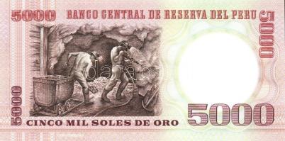 Peru 1985.6.21. 5000S + 1987.6.26. 10I, 50I, 100I, 500I + 1988.6.28. 1000I, 5000I T:I Összesen 7db b...