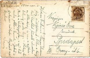 1940 Nagybánya, Baia Mare; Rákóczi tér, Feig üzlete, drogéria / square, shops, drugstore. photo (fel...