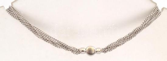 Ezüst(Ag) ötszálas karkötő, jelzett, h: 17,5 cm, nettó: 4,3 g