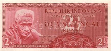 Indonézia 1956. 1R + 2 1/2R pár! + 1959. 5R + 1961. 1R + 2 1/2R pár! + 1984. 100R + 1987. 1000R T:I ...