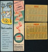 vegyes könyvjelző és kártyanptár tétel: össz. 7 db illusztrált könyvjelző, ebből 1 db cca 1930-40 &q...