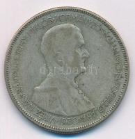 1930. 5P Horthy Jobbra Ag T:3 kis patina Adamo P8