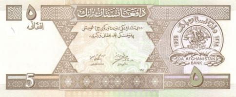 Afganisztán 1979-93. 50A, 100A, 500A, 1000A, 10.000A + 2002. 1A, 2A, 5A T:I Összesen 8klf db!