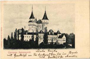 1903 Bajmóc, Bojnice; Gróf Pálffy kastély. Gubits B. kiadása / Bojnicky hrad (zámok) / castle