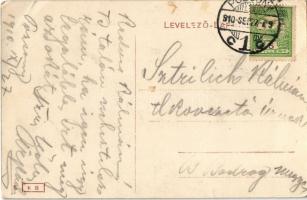 1910 Pozsony, Pressburg, Bratislava; Koronázási emlék tér és szobor, Savoy szálló / square, statue, ...